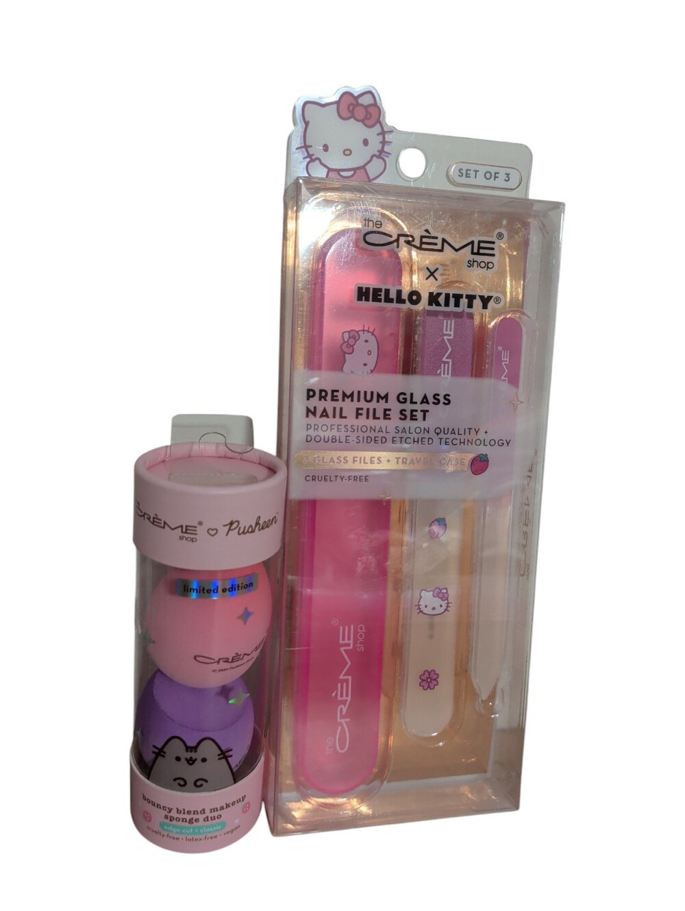 New Creme Shop X Hello Kitty Pusheen Nail Set Make Up Sponge